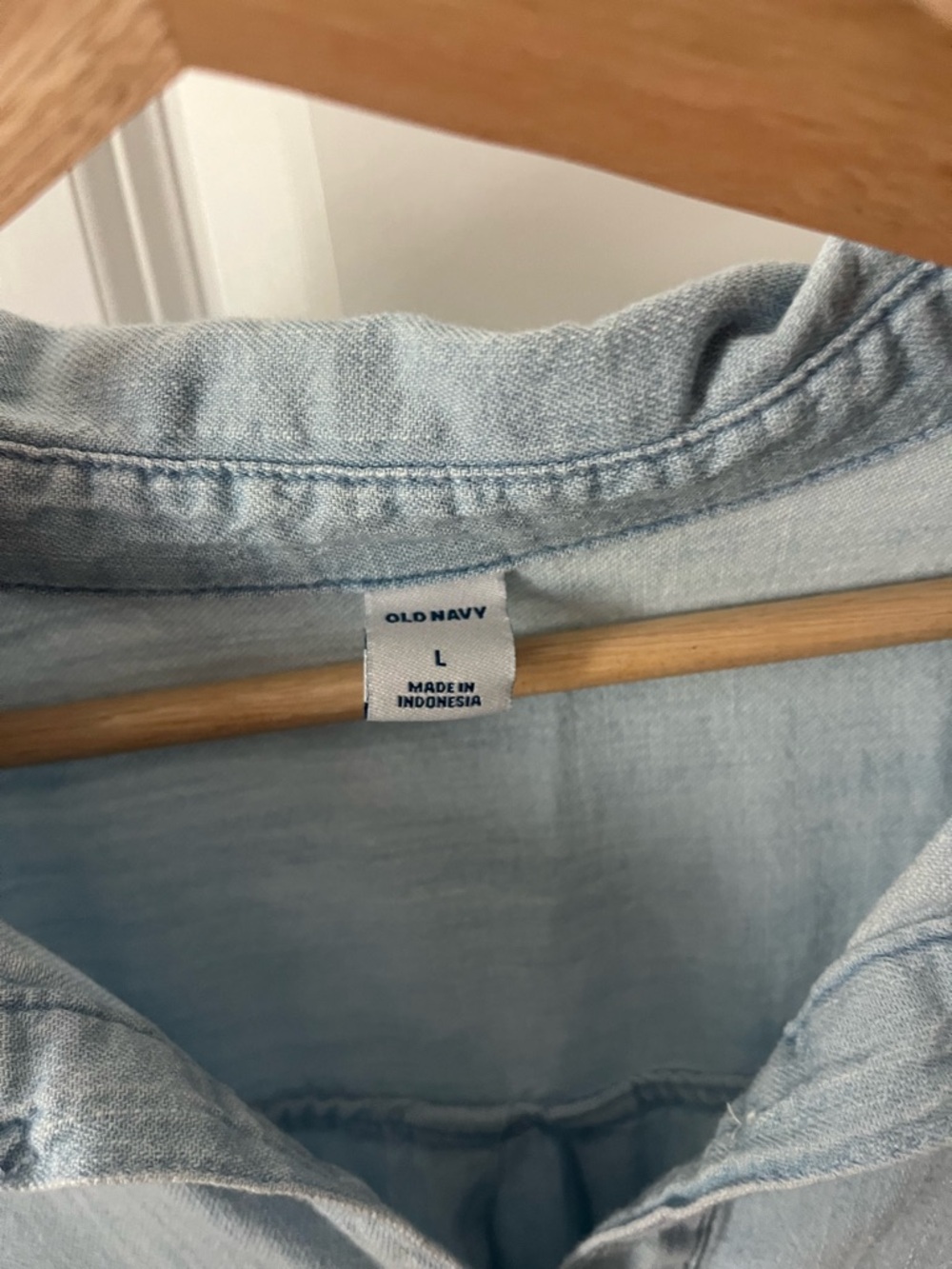 Old Navy Light Blue Denim Shirt Dress - Picture 3 of 3